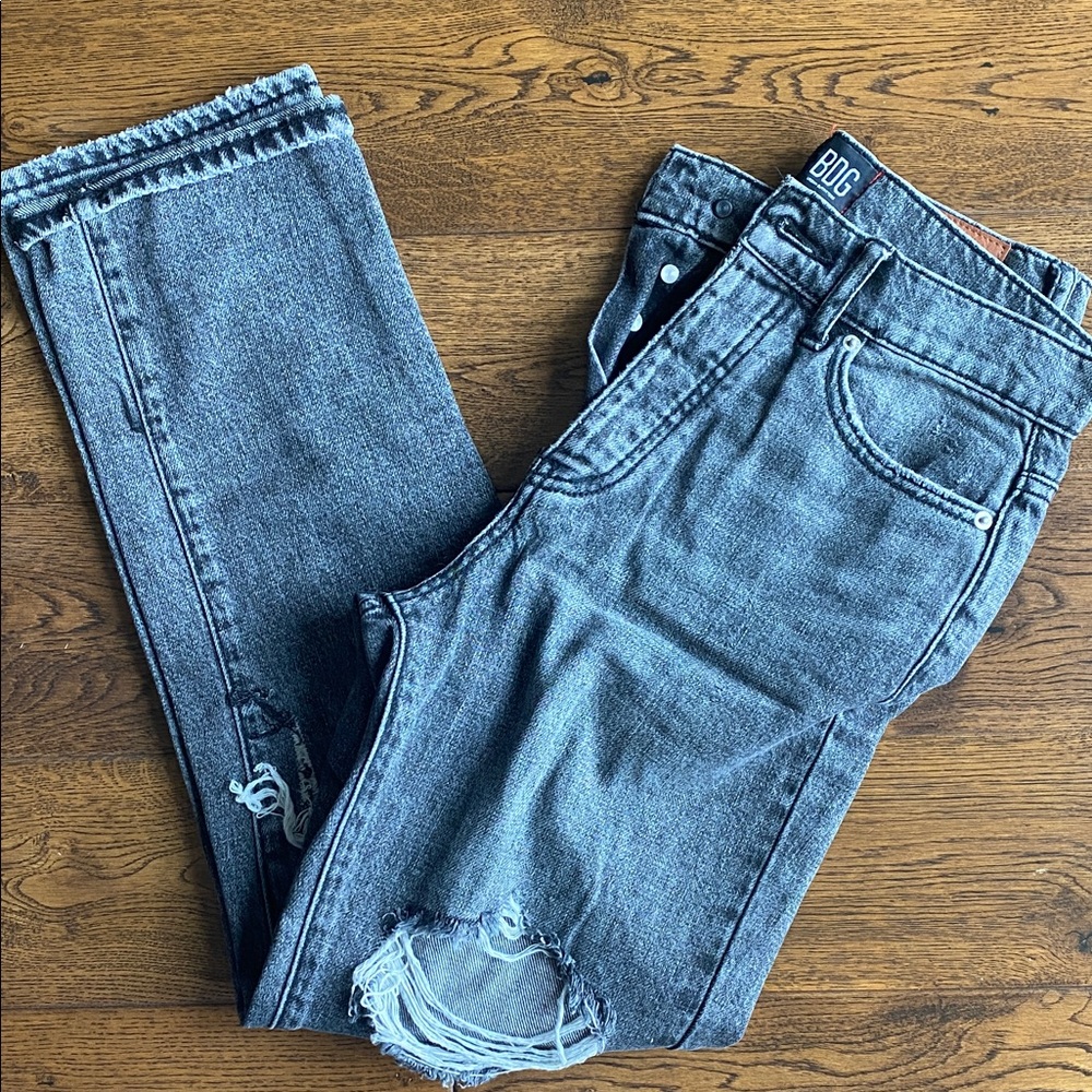 BDG Charcoal Distressed Denim